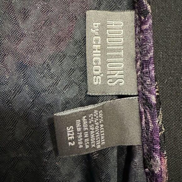 Chicos Blouse 2 Womens Medium Vintage Slinky Top Y2K 90s Fairy Goth Whimsigoth - Picture 6 of 6